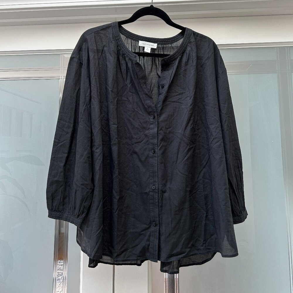 Treasure & Bond Black Cotton L/S top (NWT)
